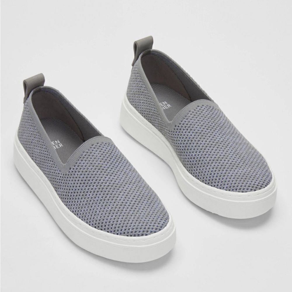 EILEEN FISHER Grey Prosper Platform Sneaker-6.5